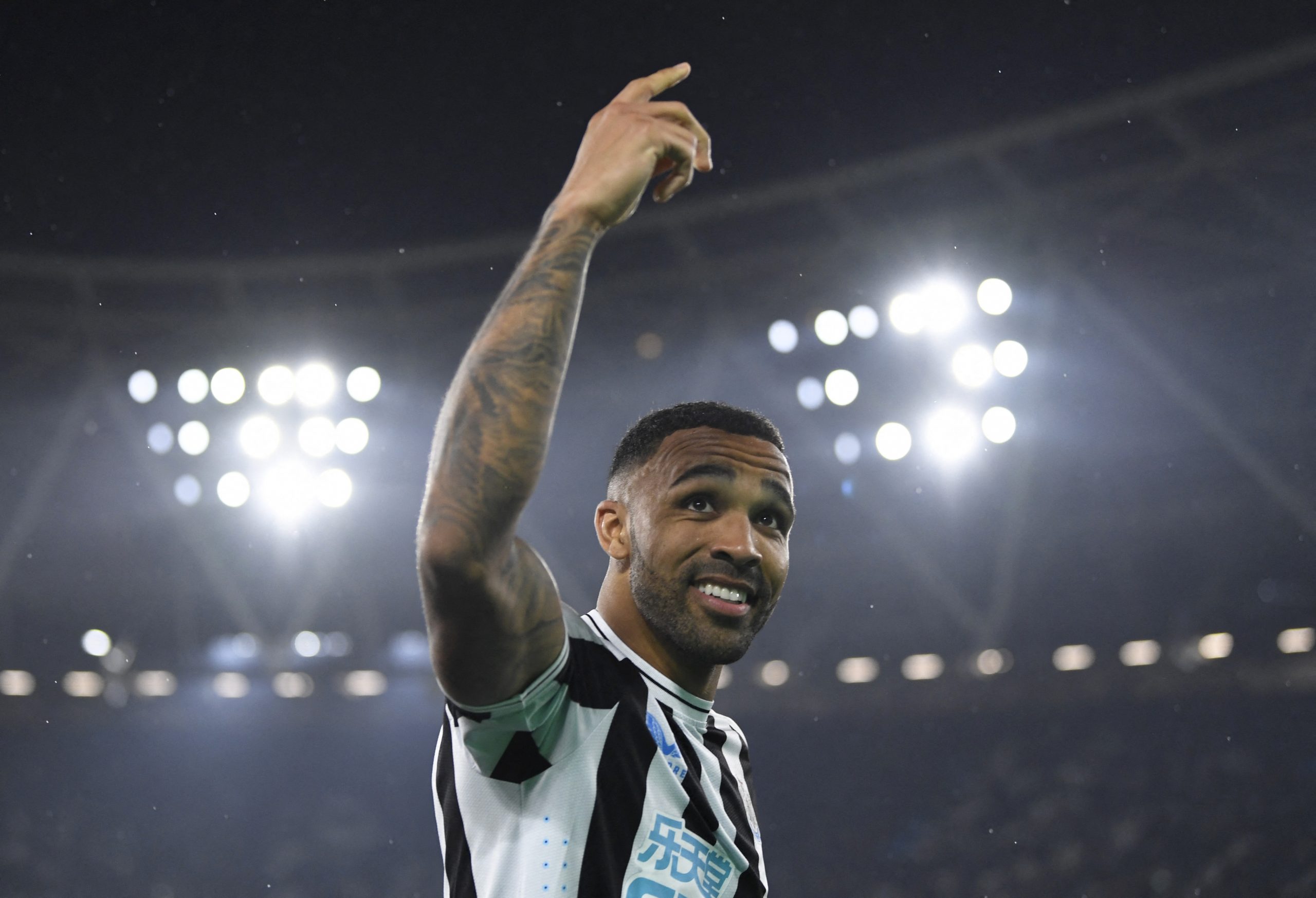 Soccer Football - Premier League - West Ham United v Newcastle United - London Stadium, London, Britain - April 5, 2023 Newcastle United's Callum Wilson celebrates scoring their third goal REUTERS/Tony Obrien EDITORIAL USE ONLY. No use with unauthorized audio, video, data, fixture lists, club/league logos or 'live' services. Online in-match use limited to 75 images, no video emulation. No use in betting, games or single club /league/player publications.  Please contact your account representative for further details. Photo: TONY OBRIEN/REUTERS