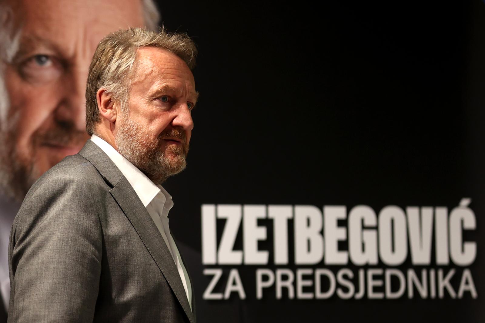 09.10.2022., Sarajevo, Bosna i Hercegovina - Konferencija za medije Stranke demoktraske akcije (SDA) nakon sjednice Predsjednistva. Bakir Izetbegovic
 Photo: Armin Durgut/PIXSELL