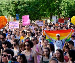 04.06.2022., Zagreb - 21. Povorka ponosa LGBTIQ+ zajednice, osoba i duginih obitelji Zagreb Pridea ove se godine odrzava pod sloganom "Dajte nam nasa cetiri zida!". Photo: Slaven Branislav Babic/PIXSELL
