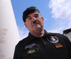 10.04.2022.,Split- Pored spomenika poginulim pripadnicima 9. bojne HOS-a Vitez Rafael Boban obiljezena je 31. obljetnica osnutka i odana pocast poginulima uz prigodno obracanje. Marko Skejo
 Photo: Ivo Cagalj/PIXSELL