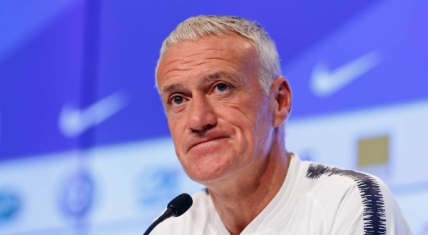 Sport Bilder des Tages Muenchen, Germany, 05.09.2018 Pressekonferenz mit Trainer Didier Deschamps (FRA), (FRA) Trainer Didier Deschamps (FRA) ( DeFodi507 *** Muenchen Germany 05 09 2018 Press conference with coach Didier Deschamps FRA FRA trainer Didier Deschamps FRA DeFodi507