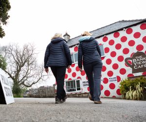 epa10607904 People arrive at a polling station at Langsett Barn in Sheffield, Britain, 04 May 2023. Local elections are being held in England on 04 May 2023, with over 8,000 seats being contested across 230 councils and Mayoral elections taking place in Bedford, Leicester, Mansfield and Middlesbrough.  EPA/ADAM VAUGHAN