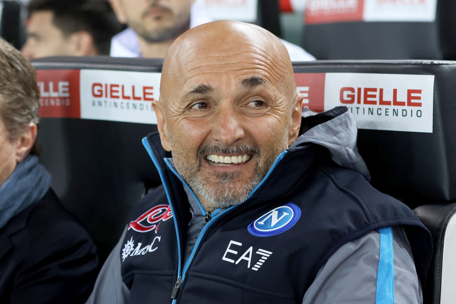 epa10609430 Napoli’s coach Luciano Spalletti the Italian Serie A soccer match Udinese Calcio vs SSC Napoli at the Friuli - Dacia Arena stadium in Udine, Italy, 04 May 2023.  EPA/GABRIELE MENIS