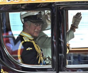 epa10610049 (FILE) - Britain's Prince Charles of Wales (L) and wife Camilla, the Duchess of Cornwall, wave as they proceed along Whitehall, after the marriage of Prince William and Kate Middleton at Westminster Abbey, in London, Britain, 29 April 2011 (reissued 05 May 2023). Britain's King Charles III's Coronation will take place at Westminster Abbey in London on 06 May 2023. The King will be crowned alongside Camilla, the Queen Consort.  EPA/GERRY PENNY *** Local Caption *** 00000402636386