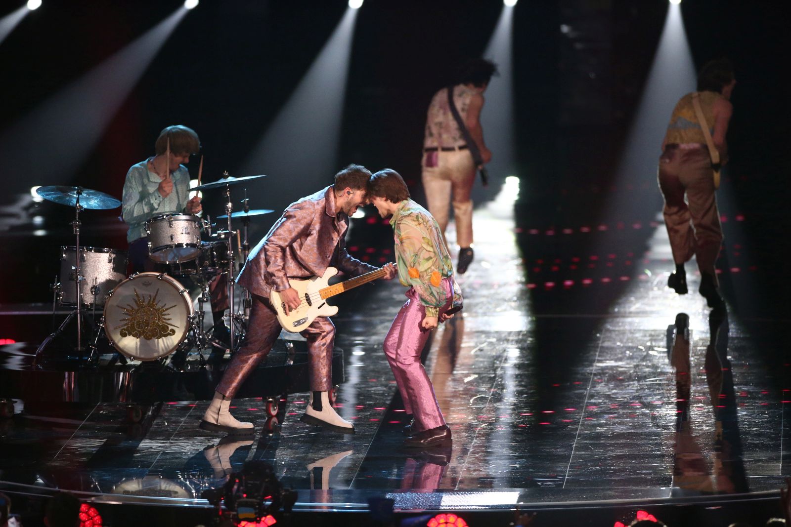 epa10621762 Joker Out from Slovenia perform onstage during the second semi-final of the 67th annual Eurovision Song Contest (ESC) at the M&S Bank Arena in Liverpool, Britain, 11 May 2023. Liverpool is hosting the 2023 Eurovision Song Contest on behalf of Ukraine. The 67th edition of the Eurovision Song Contest (ESC) consists of two Semi-Finals, held on 09 and 11 May, and a Grand Final on 13 May 2023.  EPA/ADAM VAUGHAN
