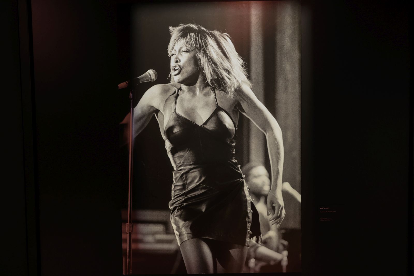 epa10651717 A photograph of singer Tina Turner in the exhibition 'Tina Turner: A Journey to the future' by photographer Bob Gruen at the Museum of Image and Sound (MIS) in Sao Paulo, Brazil, 24 May 2023. Turner died on 24 May at the age of 83 near Zurich, Switzerland, her spokesperson announced in a statement. "Tina Turner, the 'Queen of Rock'n Roll,' died peacefully today at the age of 83 after a long illness at her home in Kusnacht, near Zurich, Switzerland," the statement said. The rock star's real name was Anna Mae Bullock, born on26 November 1939 in Nutbush, Tennessee, USA.  EPA/Sebastiao Moreira