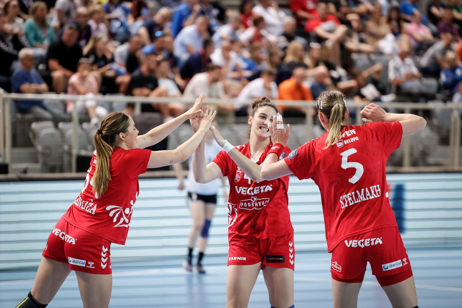 Poreč, 27.05.2023. - Finalna utakmica Kupa Hrvatske za rukometašice Lokomotiva - Podravka Vegeta. foto HINA/ HRS/ Nebojša Tejić/Kolektiffmages/ ml