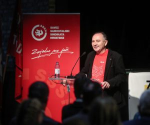 01.05.2023., Zagreb - U Tvornici kulture svecano obiljezen praznik rada u organizaciji Saveza samostalnih sindikata. Photo: Slavko Midzor/PIXSELL