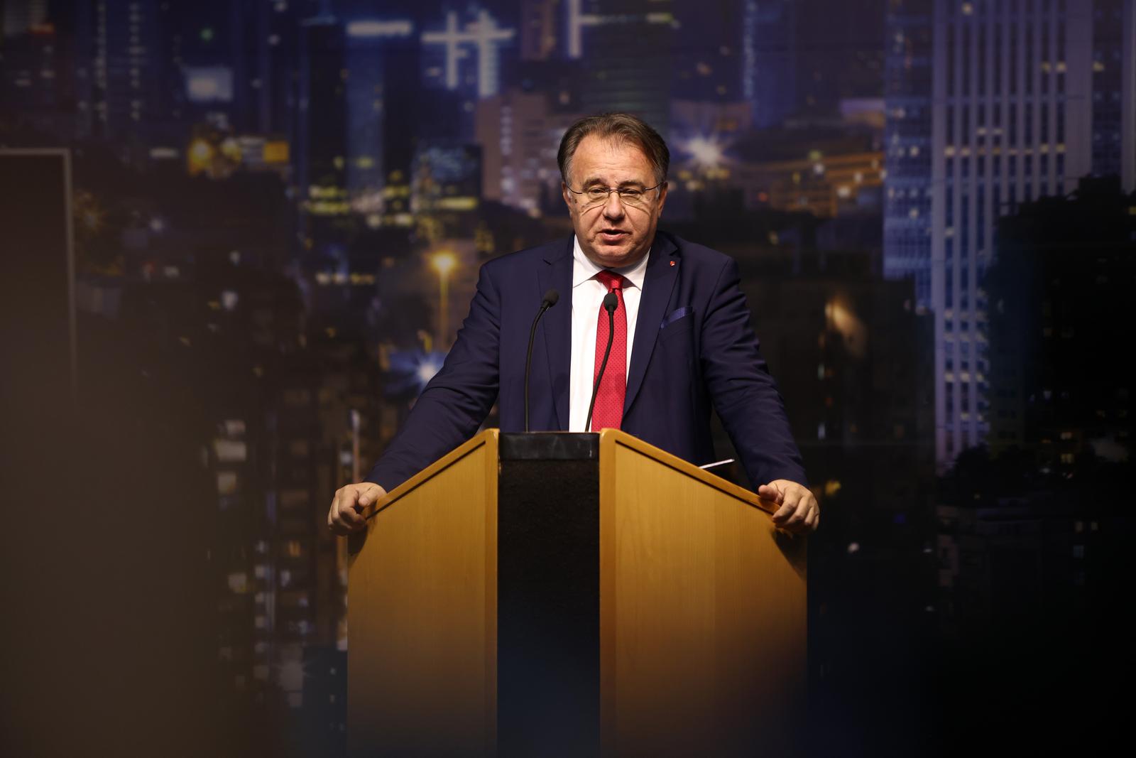 02.05.2023., Mostar, Bosna i Hercegovina - Izraleska veleposlanica Galit Peleg svecano je otvorila 24. Gospodarski sajam u Mostaru. Otvaranju su nazocili mnogobrojni politicari kako iz Bosne i Hercegovine tako i iz regije. Na otvaranju se obratio i predsjednik Vlade Republike Hrvatske Andrej Plenkovic. 



 Photo: Denis Kapetanovic/PIXSELL