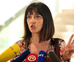 02.07.2020., Zagreb - U zgradi Nacionalne i sveucilisne knjiznice odrzana je sjednica Vlade RH. Dolasci ministara na sjednicu. Blazenka Divjak. rPhoto: Goran Stanzl/PIXSELL