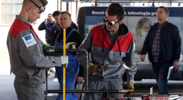 07.04.2017., Zagreb - U Gradskoj plinari Zagreb odrzano 16. drzavno natjecanje ucenika plinoinstalatera na kojem su sudjelovali ucenici strukovnih skola iz cijele Hrvatske. rPhoto: Robert Anic/PIXSELL