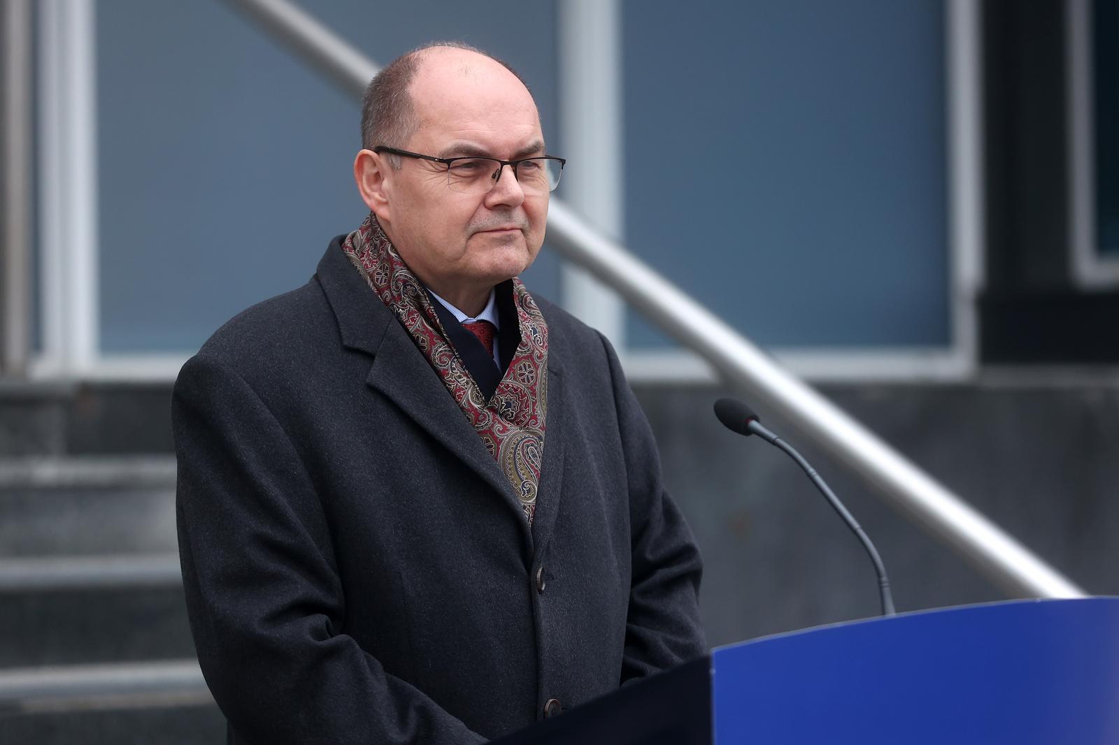 07.04.2023., Sarajevo, Bosna i Hercegovina - Visoki predstavnik u Bosni i Hercegovini Christian Schmidt odrzao je danas izvanrednu press konferenciju na kojoj je govorio o formiranju vlade FBiH. Photo: Armin Durgut/PIXSELL