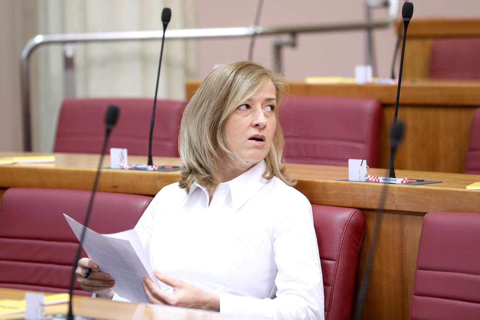 10.05.2023., Zagreb - Sabor 16. sjednicu, nakon slobodnih govora zastupnika, nastavlja raspravom o izmjenama Zakona o alternativnim investicijskim fondovima. Photo: Patrik Macek/PIXSELL