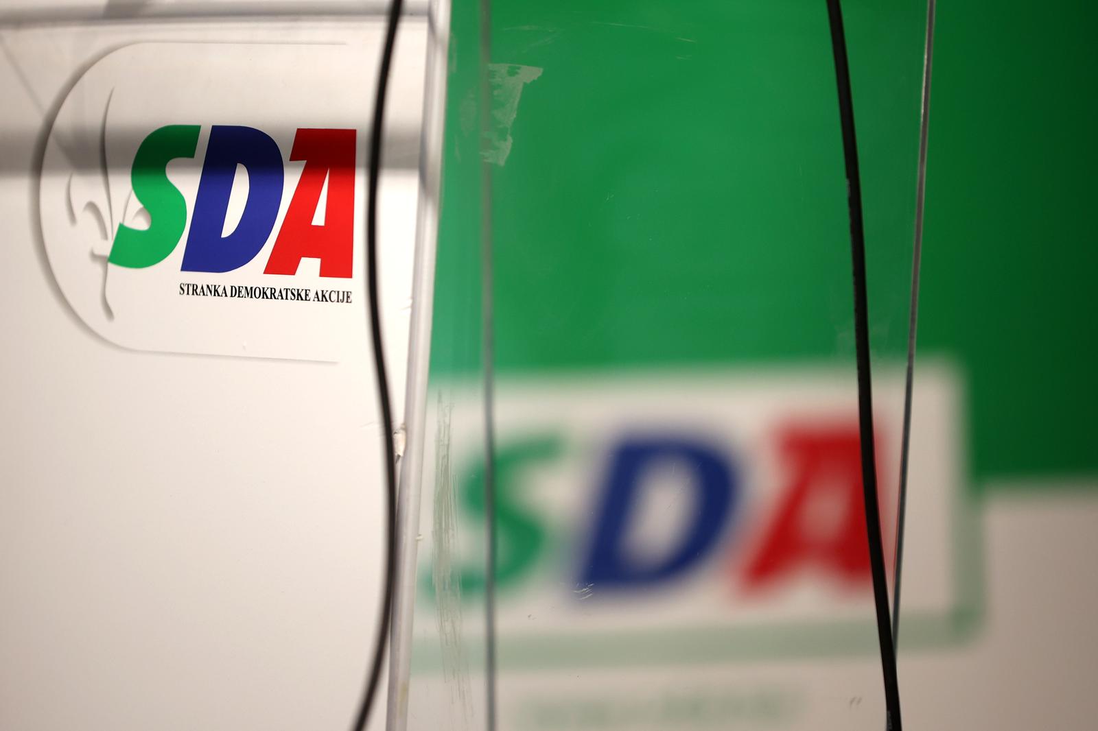10.10.2022., Sarajevo, Bosna i Hercegovina - Logo Stranke demokratske akcije (SDA). Photo: Armin Durgut/PIXSELL