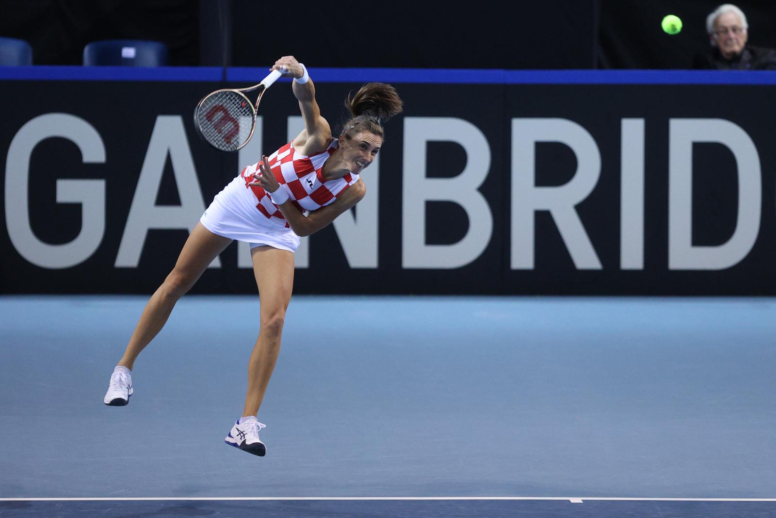 11.11.2022., Rijeka - Billie Jean King Cup, Hrvatska protiv Njemacke, teniski mec izmedu Petre Martic i Eve Lys.   Photo: Nel Pavletic/PIXSELL