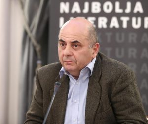 12.04.2022., Zagreb, HND - Predstavljanje knjige Ive Goldsteina "Antisemitizam u Hrvatskoj od srednjeg vijeka do danas" objavljene u nakladi Frakture . O knjizi su s autorom razgovarali urednik  Vuk Perisic te moderator Seid Serdarevic. Photo: Sanjin Strukic/PIXSELL