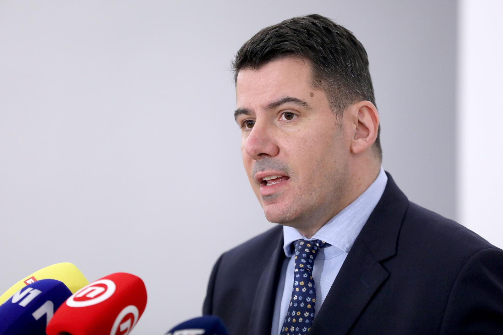 12.05.2023., Zagreb - Na konferenciji za medije odrzanoj u Saboru o izbornim zakonima, poreznoj reformi i napadima iz Srbije govorio je Nikola Grmoja. Photo: Patrik Macek/PIXSELL
