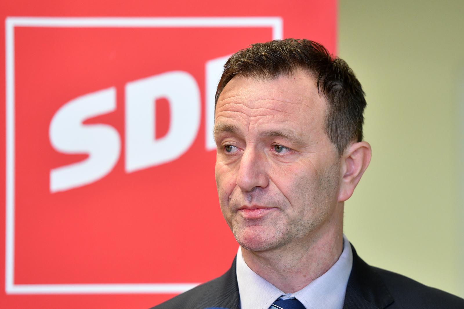 13.02.2023., Varazdin- Predsjednik SDP-a Pedja Grbin, potpredsjednica Sabina Glasovac, Matej Mostarac i dr.sc Neven Bosilj predstavili politiku stanovanja pod nazivom "Plan za stan". Neven Bosilj.
  Photo: Vjeran Zganec Rogulja/PIXSELL