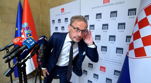 13.07.2022., Zagreb - Izjava za medije guvernera Borisa Vujcica nakon polugodisnjeg brifinga Hrvatske narodne banke. 
 Photo: Marko Lukunic/PIXSELL