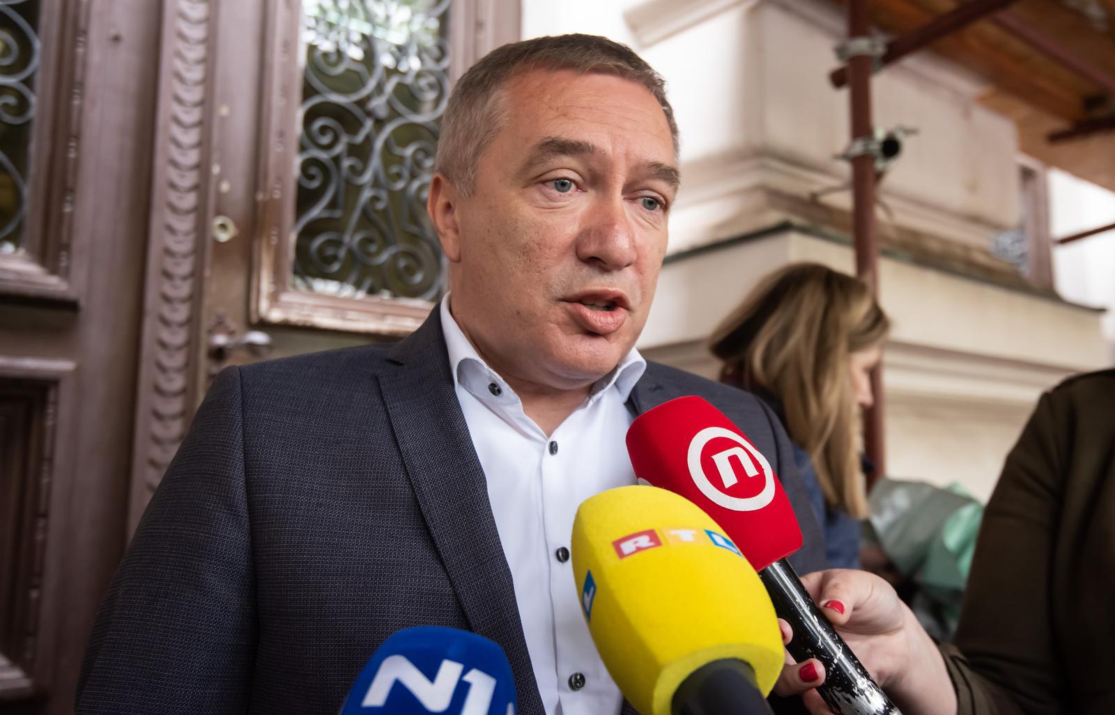 16.05.2023., Zagreb - Dragan Kovacevic stigao je na sjednicu Optuznog vijeca i dao izjavu za medije. Photo: Neva Zganec/PIXSELL