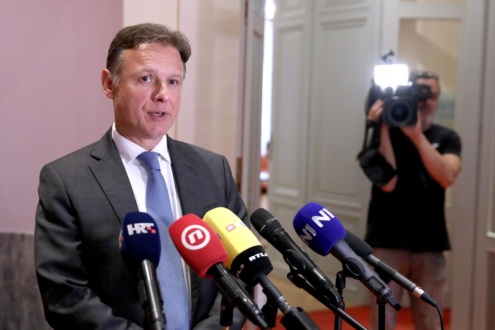17.05.2023., Zagreb - Nakon sjednice Predsjednistva Hrvatskoga sabora predsjednik Gordan Jandrokovic odrzao je konferenciju za medije. Photo: Patrik Macek/PIXSELL