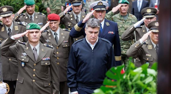 18.05.2023., Delnice - Predsjednik Republike i vrhovni zapovjednik Oruzanih snaga Republike Hrvatske Zoran Milanovic sudjelovao je na obiljezavanju 32. obljetnice osnutka specijalnih postrojbi Hrvatske vojske i Dana Zapovjednistva specijalnih snaga. Photo: Nel Pavletic/PIXSELL