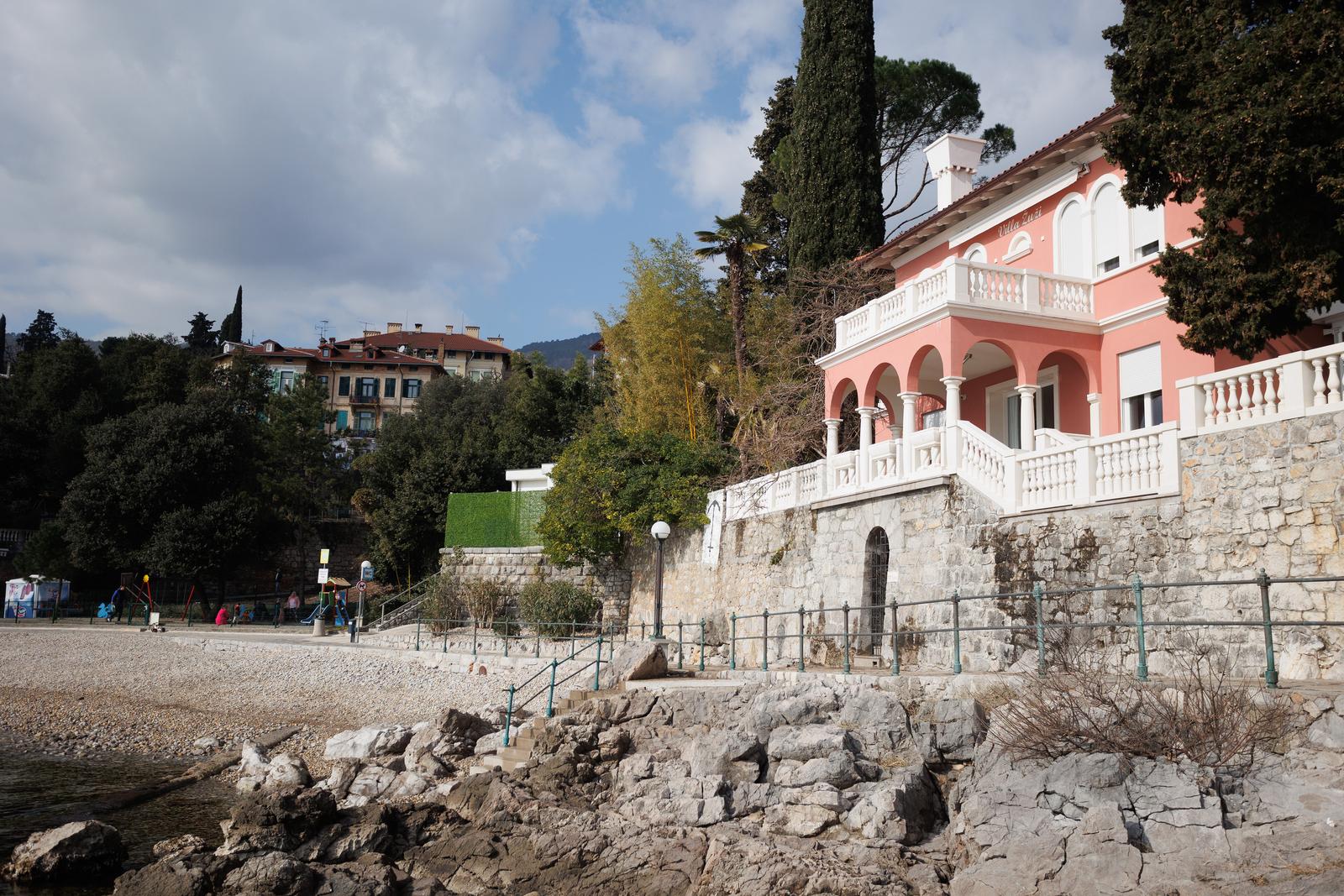20.2.2023.., Opatija -Vila Zuzi Jelinek smjestena u uvali Lipovica u Opatiji. 
 Photo: Nel Pavletic/PIXSELL