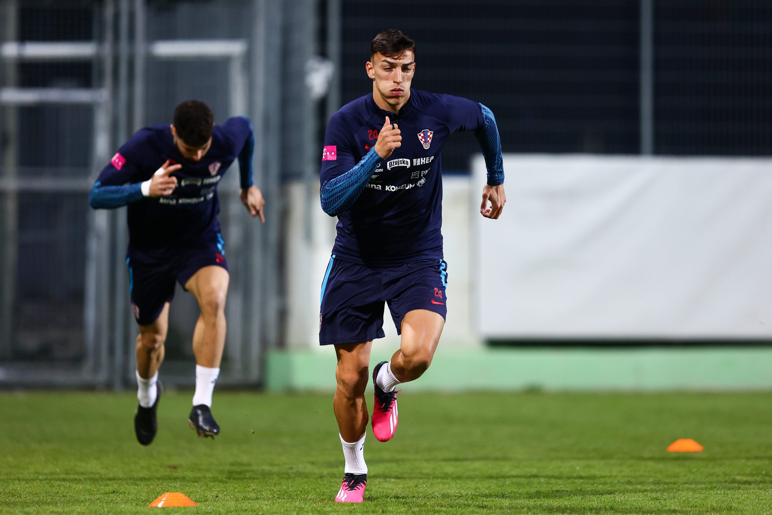 20.03.2023., Split - Na stadionu Hrvatski vitezovi odrzan je trening hrvatske nogometne reprezentacije uoci utakmice kvalifikacija za EURO 2024. koju igraju protiv Walesa. Petar Musa Photo: Miroslav Lelas/PIXSELL