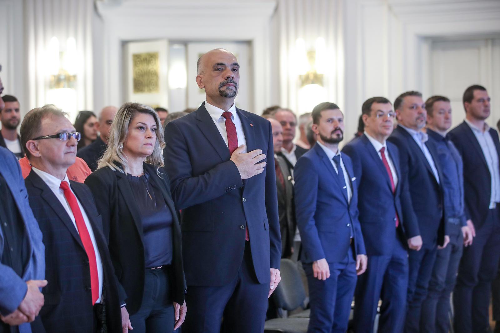 20.05.2023., Zagreb - U Novinarskom domu odrzana je osnivacka skupstina nove politicke stranke AP - Akcija za promjene. sibensko-kninski zupan Marko Jelic Photo: Slavko Midzor/PIXSELL