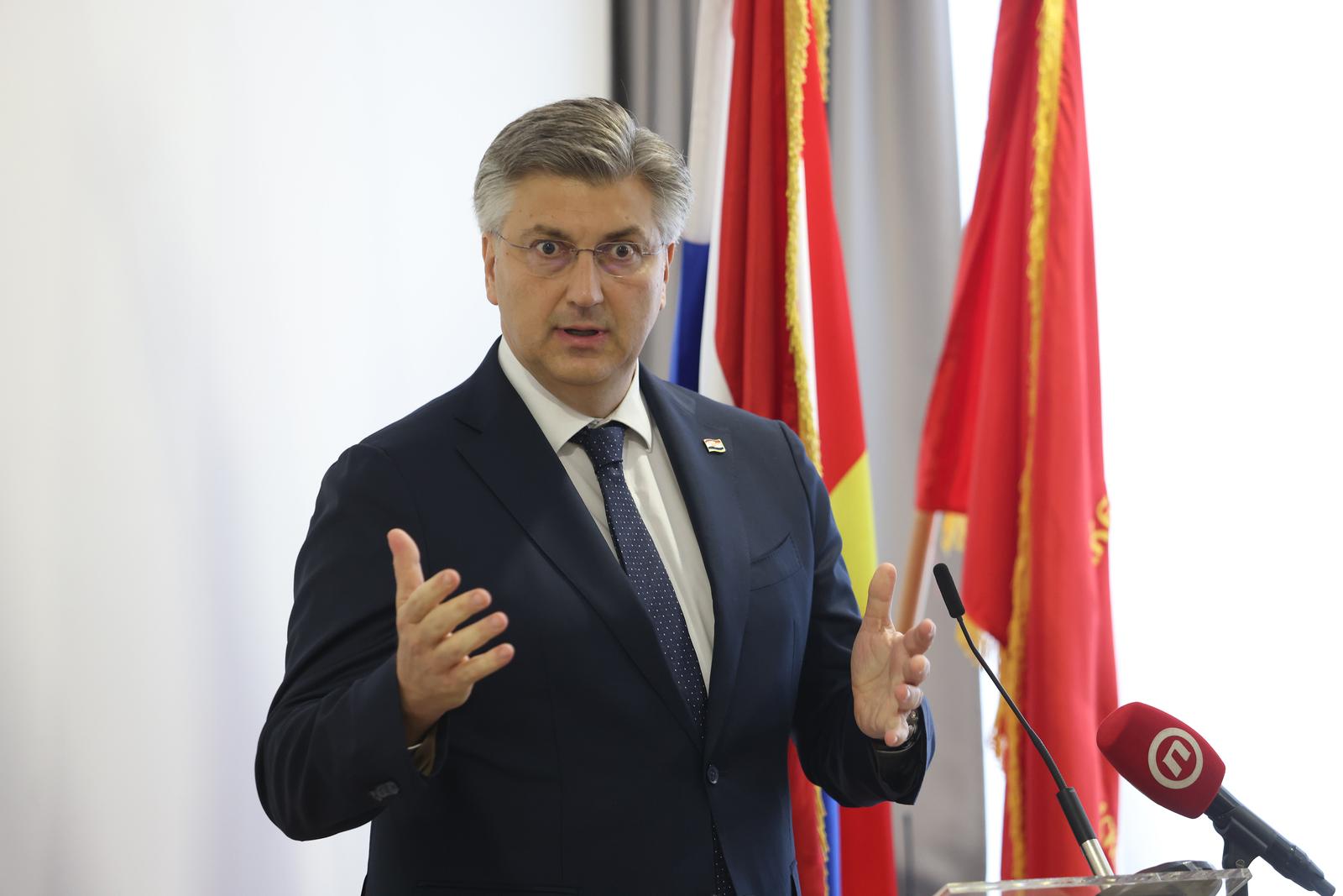 20.05.2023. Zagreb- Svecanost prigodom posvecenja makedonske pravoslavne crkve Sveta Zlata Meglenska u Novoj cesti 176. Svecanosti je nazocio predsjednik Vlade RH Andrej Plenkovic s ministrima Anjom Simpragom i Ivanom Malenicom. Photo: Boris Scitar/PIXSELL