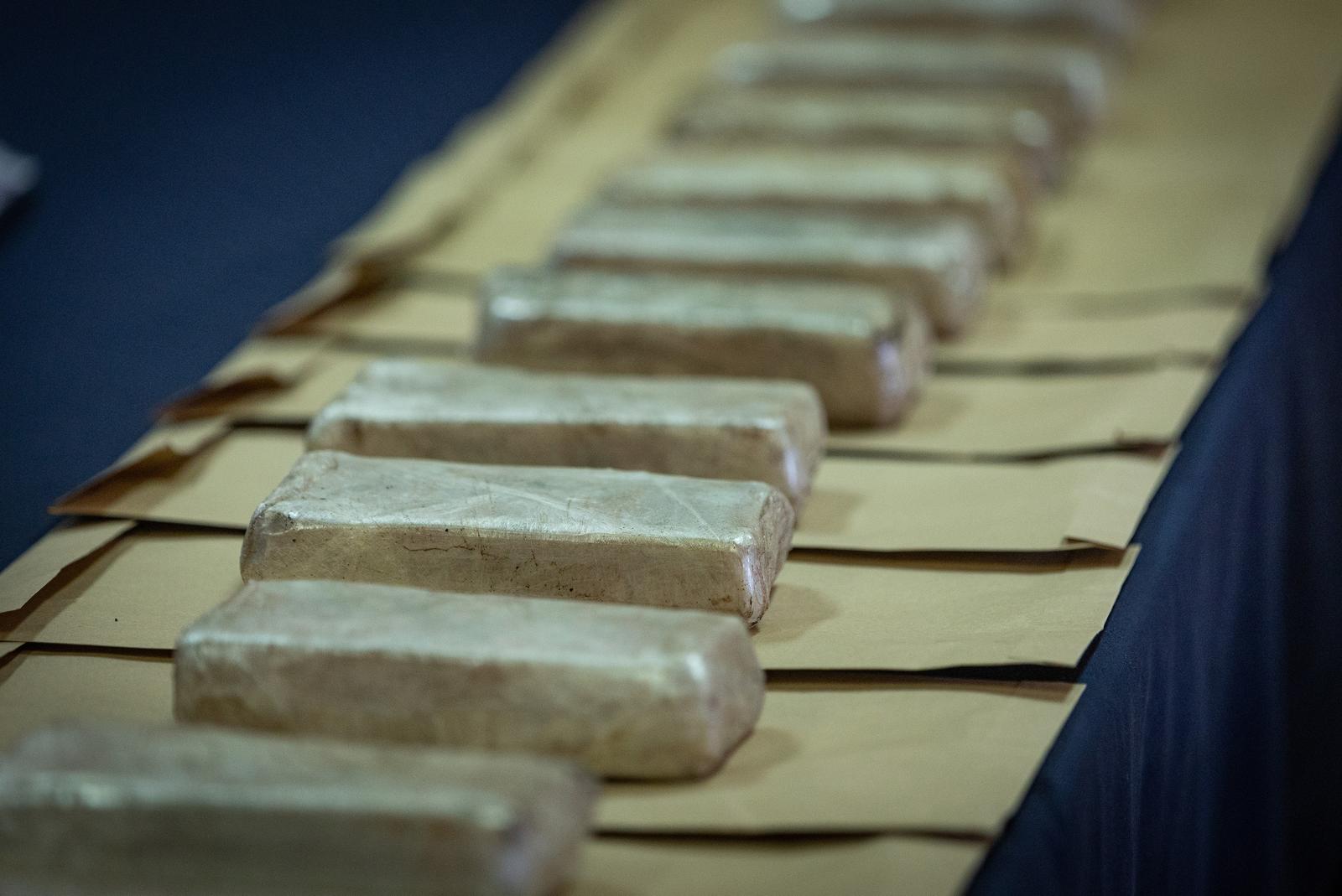 22.02.2023. Osijek - U Policijskoj Upravi osjecko-baranjskoj odrzala se konferencija za medije povodom pronalaska oko 11 kilograma heroina na granicnom prijelazu Batina. Photo: Davor Javorovic/PIXSELL