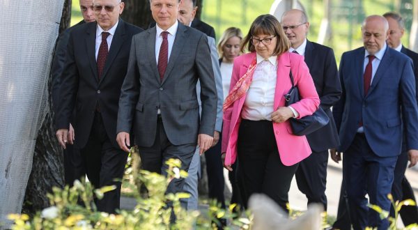23.05.2023.,Zagreb, - Predsjednik Hrvatskoga sabora Gordan Jandrokovic predvodio  izaslanstvo Hrvatskoga sabora te polozio vijenac i upalio svijecu na grobu dr. Ante Starcevica povodom 200. godisnjice njegova rodjenja. U izaslanstvu HS bili su Stipe Bartulica, Zdravka Busic,  Hrvoje Zekanovic, Milan Vrkljan i Zeljko Reiner.  Photo: Robert Anic/PIXSELL
