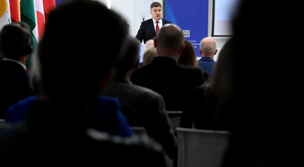 23.05.2023., Zagreb - Predsjednik Republike Zoran Milanovic sudjelovao je na konferenciji povodom obiljezavanja 10 godina clanstva Republike Hrvatske u Europskoj uniji. Zoran Milanovic Photo: Marko Lukunic/PIXSELL