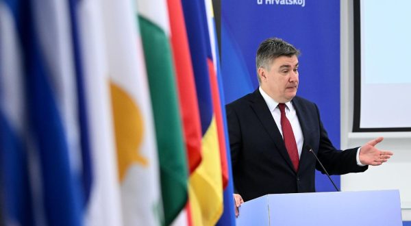 23.05.2023., Zagreb - Predsjednik Republike Zoran Milanovic sudjelovao je na konferenciji povodom obiljezavanja 10 godina clanstva Republike Hrvatske u Europskoj uniji. Zoran Milanovic Photo: Marko Lukunic/PIXSELL