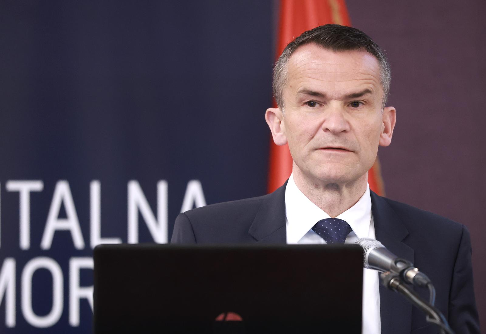 24.04.2023., Zagreb - Hotel Westin. HGK konferencija - Dan hrvatskih financijskih institucija. Govornici na pocetku konferencije bili su Boris Vujcic i Ante Zigman. Photo: Sanjin Strukic/PIXSELL
