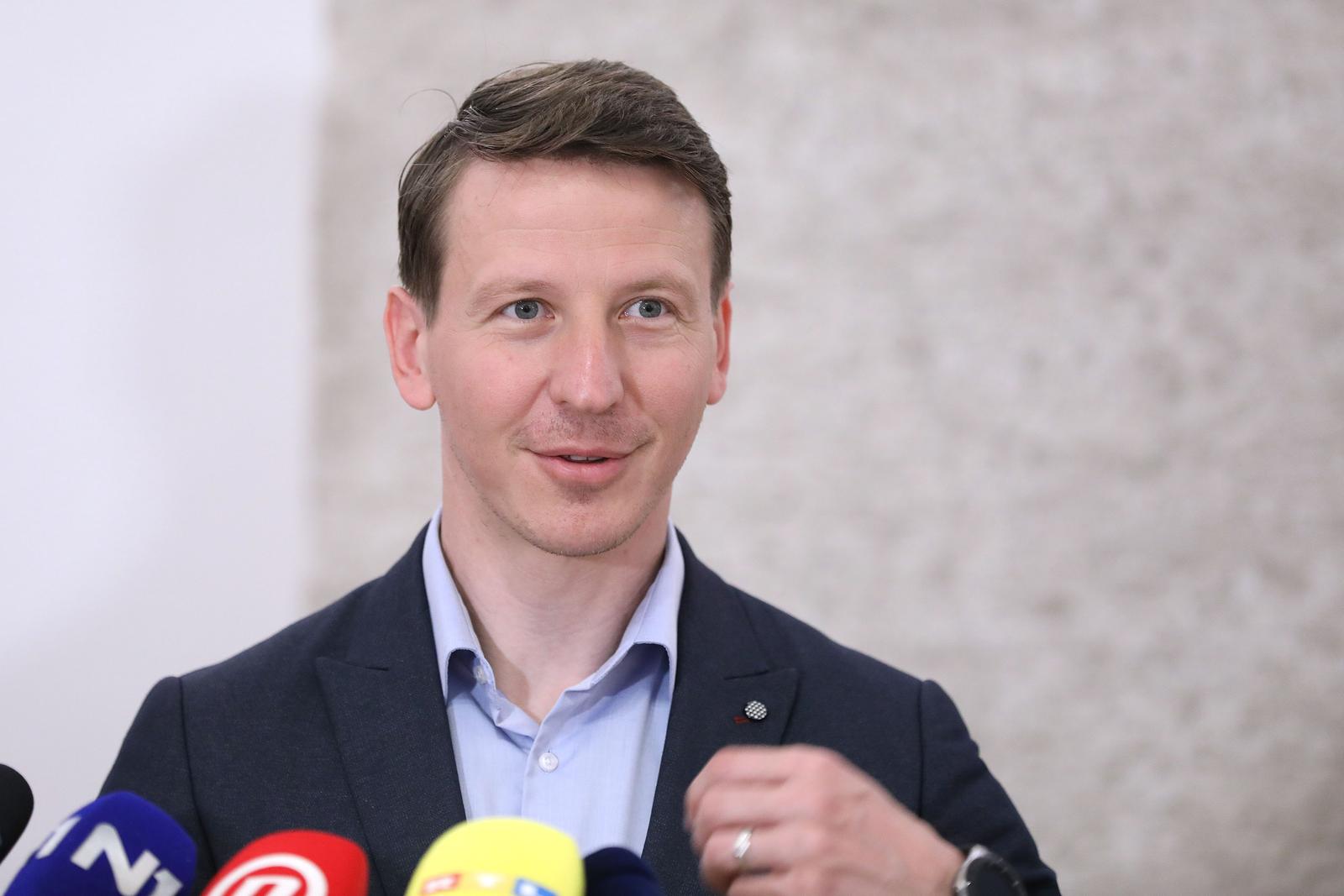 24.05.2023., Zagreb - Na konferenciji za medije odrzanoj u Saboru o aktualnim temema govorili su Dario Zurovec i Dino Blazevic. Photo: Patrik Macek/PIXSELL