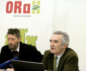Zagreb: OraH o početku kampanje "Dosta je nezdrave hrane na našim tanjurima" 26.02.2019.,Zagreb - Stranka ORaH - Odrzivi razvoj Hrvatske odrzala je konferenciju za medije povodom pocetka kampanje za potpisivanje peticije "Dosta je nezdrave hrane na nasim tanjurima" i predstavili su peticiju koju ORaH pokrece u koordinaciji s Europskom zelenom strankom. Zorislav Antun Petrovic, Teodor Ostojic. Photo: Dalibor Urukalovic/PIXSELL