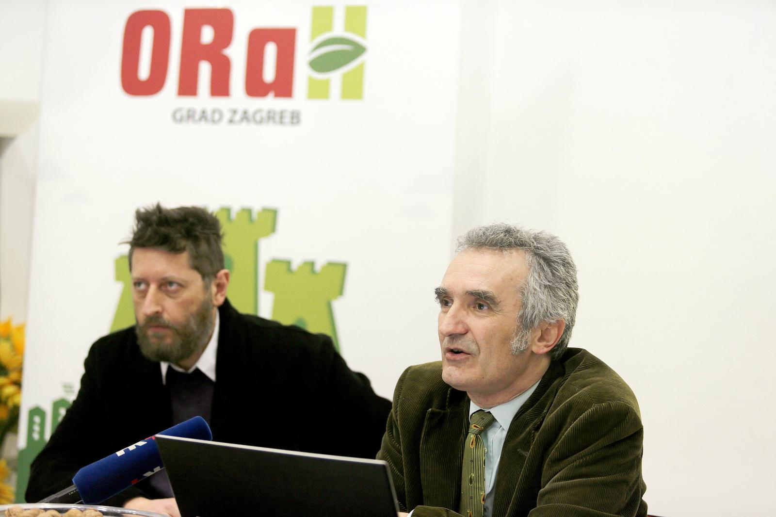 Zagreb: OraH o početku kampanje "Dosta je nezdrave hrane na našim tanjurima" 26.02.2019.,Zagreb - Stranka ORaH - Odrzivi razvoj Hrvatske odrzala je konferenciju za medije povodom pocetka kampanje za potpisivanje peticije "Dosta je nezdrave hrane na nasim tanjurima" i predstavili su peticiju koju ORaH pokrece u koordinaciji s Europskom zelenom strankom. Zorislav Antun Petrovic, Teodor Ostojic. Photo: Dalibor Urukalovic/PIXSELL