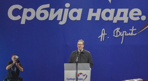 26.05.2023., Beograd, Srbija - Skup Srpske napredne stranke pod nazivom "Srbija nade" ispred Doma Narodne skupstine na Trgu Nikole Pasica. Predsjednik Srbije Aleksandar Vucic Photo: Dejan Rakita/PIXSELL