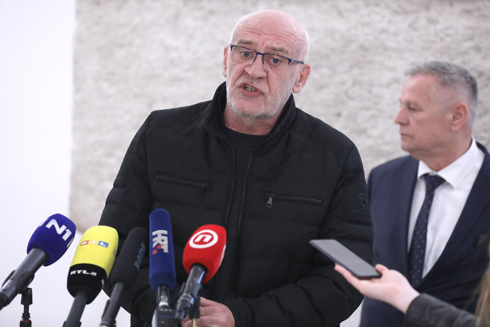 29.03.2023., Zagreb - U Saboru je odrzana konferencija za medije Socijaldemokrata o Petrokemiji Kutina i drugim aktualnim temema. Zeljko Klaus Photo: Patrik Macek/PIXSELL