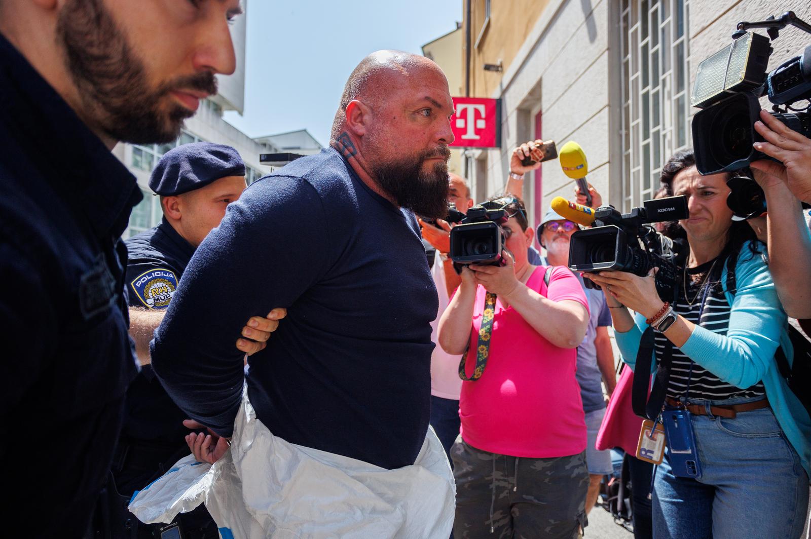29.05.2023., Rijeka - Privodjenje optuzenih za postavljanje bombi u Rijeci na ispitivanje u Zupanijsko drzavno odvjetnistvo. Photo: Nel Pavletic/PIXSELL