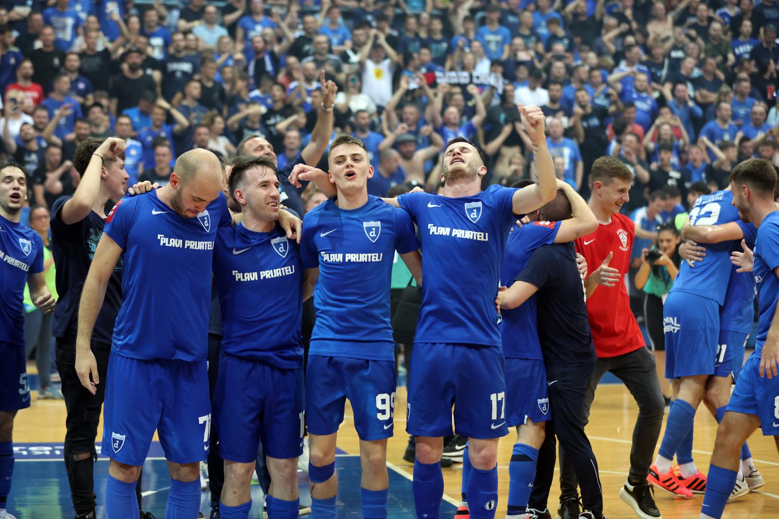 29.05.2023., KC Drazen Petrovic, Zagreb - Cetvrta utakmica finala SuperSport 1. Hrvatske malonogometne lige, MNK Futsal Dinamo - MNK Olmissum. Photo: Goran Stanzl/PIXSELL
