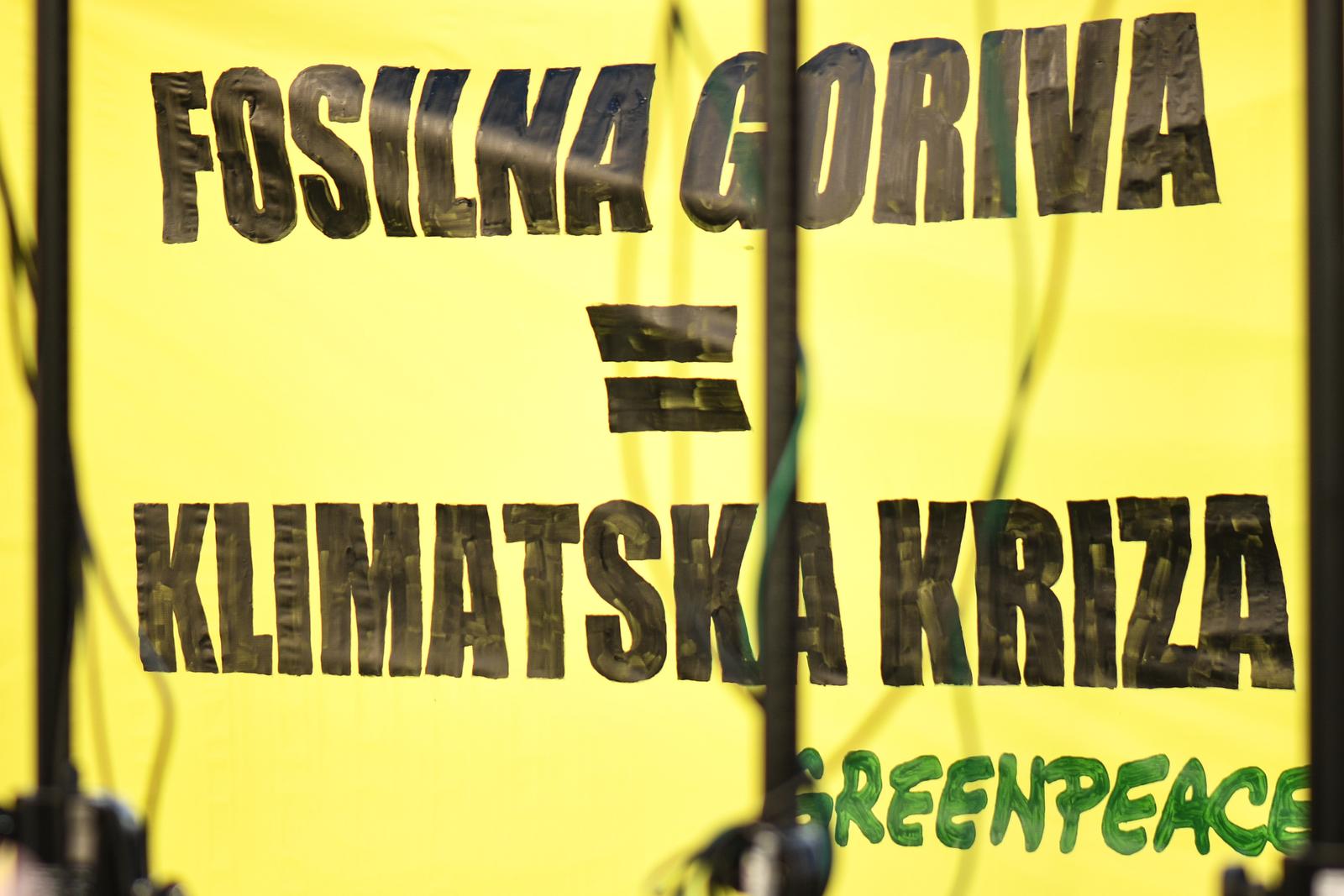 29.11.2019.,  Zagreb - Na Trgu svetog Marka odrzan je prosvjed za klimu. Photo: Zoe Sarlija/PIXSELL