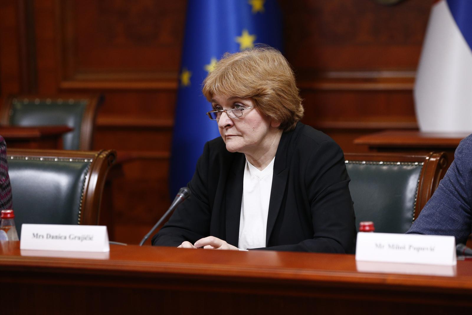 30, March, 2023, Belgrade - The Prime Minister of the Republic of Serbia, Ana Brnabic, met with the Vice President of the European Investment Bank (EIB), Lilyana Pavlova. Danica Grujicic. Photo: Amir Hamzagic/ATAImages

30, mart, 2023, Beograd  - Predsednica Vlade Republike Srbije Ana Brnabic sastao se sa potpredsednicom Evropske investicione banke (EIB) Lilianom Pavlovom.  Photo: Amir Hamzagic/ATAImages/PIXSELL