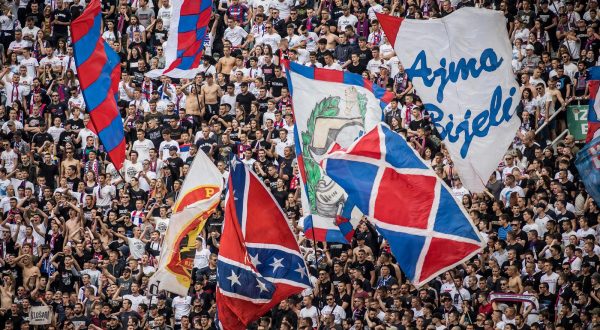30.04.2023., stadion Poljud, Split - SuperSport HNL, 32. kolo, HNK Hajduk - GNK Dinamo. navijaci Hajduka, Torcida Photo: Zvonimir Barisin/PIXSELL