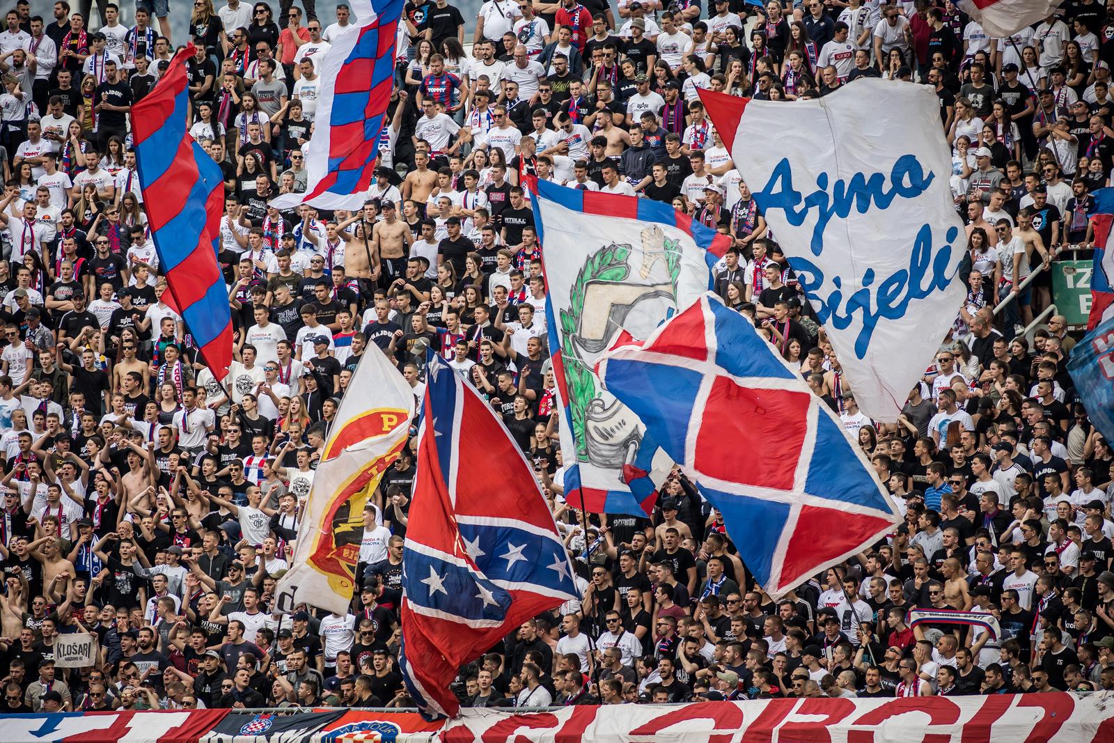 30.04.2023., stadion Poljud, Split - SuperSport HNL, 32. kolo, HNK Hajduk - GNK Dinamo. navijaci Hajduka, Torcida Photo: Zvonimir Barisin/PIXSELL