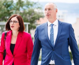 30.05.2021., Split - Marijana i Ivica Puljak glasali na svom birackom mjestu.rPhoto: Milan Sabic/PIXSELL
