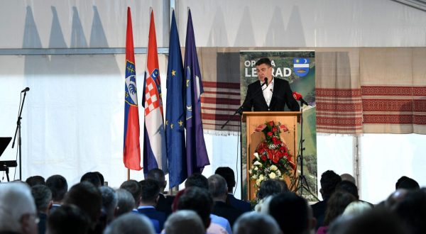 Legrad, 06.06.2023. - Predsjednik Republike Zoran Milanović sudjelovao je na svečanoj sjednici Općinskog vijeća Općine Legrad povodom obilježavanja Dana Općine. Na fotografiji Zoran Milanović. foto HINA/ Ured predsjednika Republike Hrvatske / Ana Marija Katić/ ml