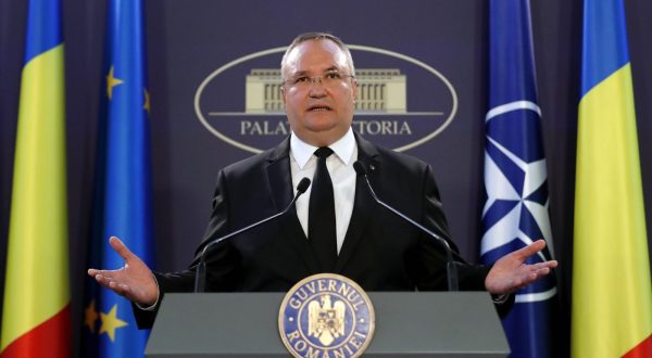 epaselect epa10686816 Romanian Prime Minister Nicoale Ciuca delivers his last speech during a press conference, shortly after he stepped-down for the prime minister switch inside the ruling coalition, at the government headquarters in Bucharest, Romania, 12 June 2023. Romania's Prime Minister Nicolae Ciuca decided to resign on 12 June to open the door for the 'rotation' of the ruling parties. The new prime minister, most probably PSD leader Marcel Ciolacu, now the president of the Senate chamber, would take over after being nominated as designated premier by Romania's President Klaus Iohannis, and his cabinet will pass a confidence vote in front of Parliament.  EPA/ROBERT GHEMENT
