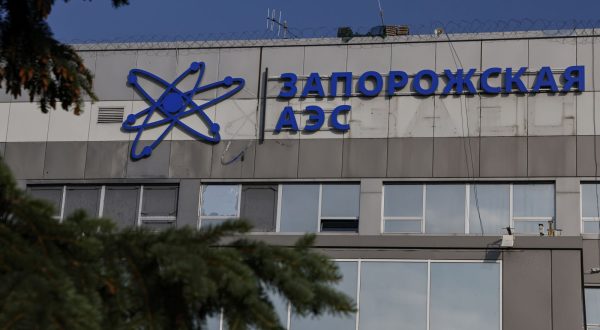 epa10692547 A picture taken during a visit to Enerhodar organised by the Russian Defence ministry shows a general view of the administrative building of the Zaporizhzhia Nuclear Power Plant in Enerhodar, southeastern Ukraine, 15 June 2023. The Zaporizhzhia Nuclear Power Plant can still continue to draw water from the Kakhovka reservoir, the IAEA reports. Grossi said that after the destruction of the Kakhovka hydroelectric power station, a situation may arise when the water from the Kakhovka reservoir will not be enough to cool the reactors of the Zaporozhye nuclear power plant. According to him, in this case, the reactors can be damaged, which threatens with the onset of radiological consequences. The water level in the reservoir near the Zaporizhzhya TPP has dropped to 11.27 meters and continues to decline.  EPA/SERGEI ILNITSKY
